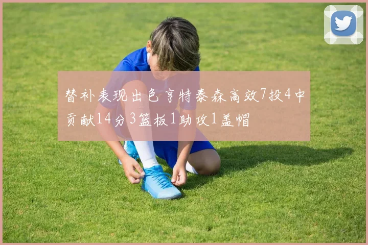 替补表现出色亨特泰森高效7投4中贡献14分3篮板1助攻1盖帽